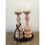 Candelabros Boho Madera Eucalipto   #galaxy.market