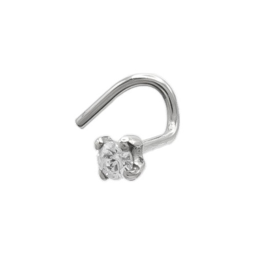 Piercing Nariz Nostril Oro Blanco 18k Grifa 2.25mm Copawa 