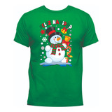 Camisetas Navidad Muñeco De Nieve Feliz Adulto Niño