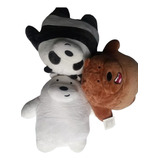 Muñecos Peluches Escandalosos Pardo Ice Polar Panda Set X3