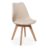 Cadeira Eames Wood Leda Design - Nude