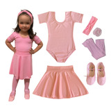 Kit Ballet Infantil 6 Itens Uniforme Bale Completo