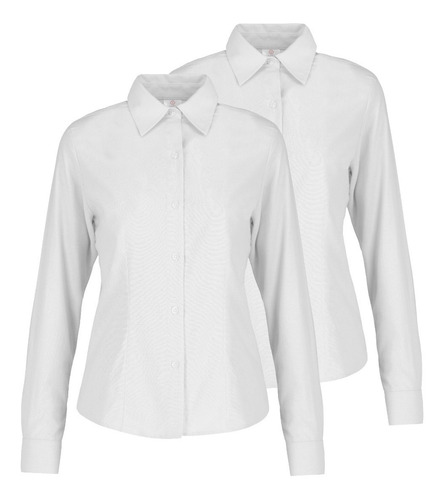 Paquete 2 Camisas Oxford Manga Larga Para Mujer