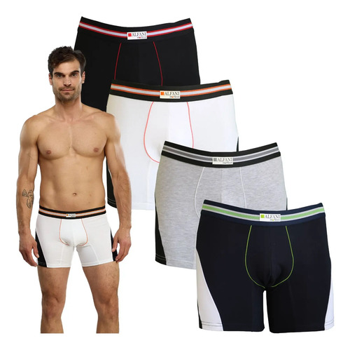 Paquete De 4 Boxers Largos Alfani Hi-tech, Envio Gratis