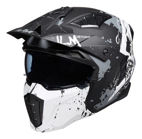 Casco Para Moto 3/4 Integral Ilm Z302 Con Soporte Camara 