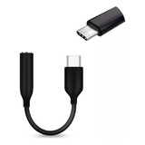 Cabo Adaptador Type-c Usb-c Para Fone Ouvido P2 P3 3.5mm Top Cor Preto Ou Branco