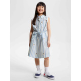 Vestido Azul Camisero Rayas Disney Tommy Hilfiger Niña