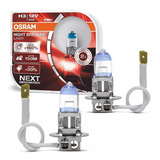 Par Lâmpadas H3 Osram Night Breaker Laser 3900k 150% + Luz