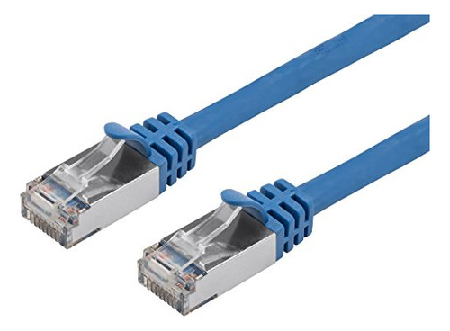 Cable Ethernet Cat7 100 Pies - Azul | Flexboot Rj45 600mhz