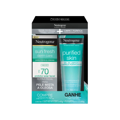 Kit Neutrogena Fps70 40g + Gel De Limpeza Purified Skin 60g