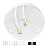 Cable Ethernet Cat6 De 30 Pies Con Conector Rj45 De Carcasa.