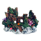 Enfeite Para Aquário Castelo Medieval Grande Rs-063