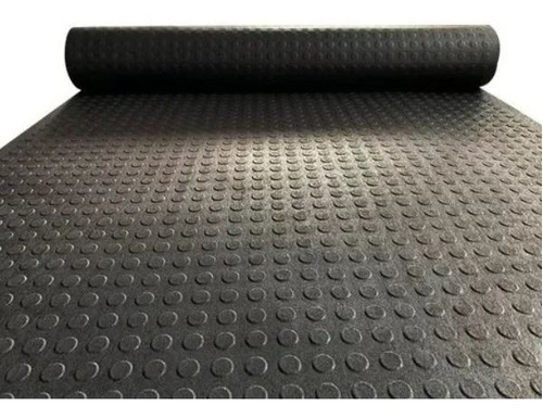 Piso De Borracha Moeda Preto 3mm X Larg 2m X Comp 2,5m