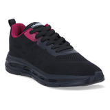 Tenis De Piso Casual Dama Negro 565-60