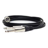  Cable  Canon Xlr Macho Balanceado A 2 Plug 6,5mm Mono L Y R