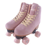 Patins Roller Rosa Feminino Quatro Rodas N 35-38 Fenix