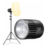 Iluminador Led Godox Lc30bi Pequeno Potente Com Soft E Tripé