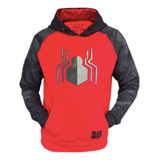 Sudadera Spiderman Negro/rojo Hombre Toon Line Original 