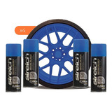 Kit Stretch X 4 Pintura Para Llantas 18 O Mas Azul Mate