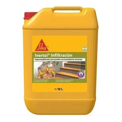 Sika Inertol Infiltracion Humedad Cimiento X 10 Lt Color Incoloro | Envío gratis