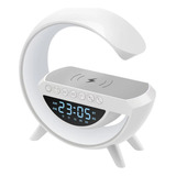Lámpara Cargador Reloj Parlante Inteligente Smartphone Blanc