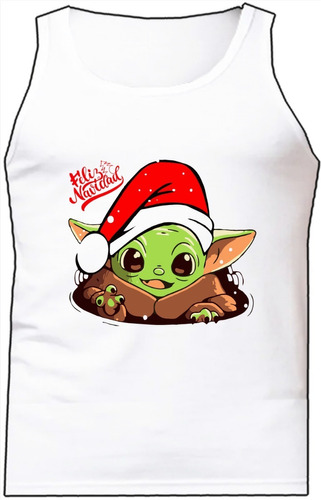 Esqueleto Navidad Baby Yoda Camisilla Bca Urbanoz