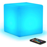 Cubo De Luz Led Que Cambia De Color Recargable A Prueba De A