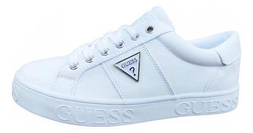 Tenis Guess Original Dama Plataforma Blanco Casual 