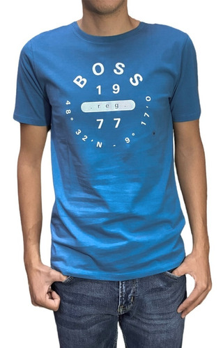 Playera Hugo Boss  Azul C. 100% Nuevo Y Original