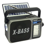 Radio Solar Bt Recargable Multibanda Con Linterna