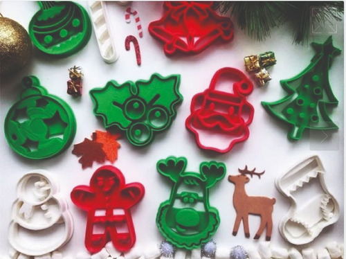 Juego Cortadores De Galleta Navidad 10 Unidades