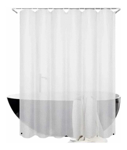 Forro Protector De Cortina De Baño Transparente Blanco Beige