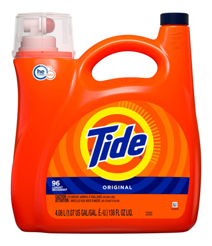 Detergente Tide Líquido Concentrado Original 4.08lt