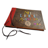 Libro De Aventuras Up Cuero Grabado En Relieve Con  Nombres 