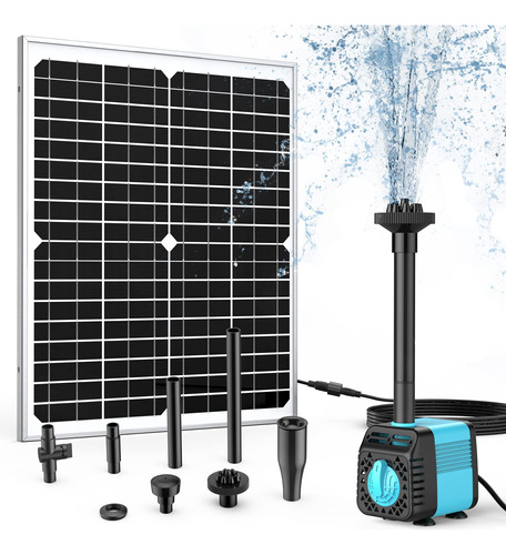 Fuente De Bomba De Agua Solar De 20w Para Exteriores 1200l/h