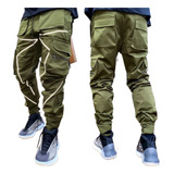 Multi Pocket Loose Straight Outdoor Running Trousers