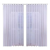 Cortina Voil Transparente S/ Forro Sala Ou Quarto 3,00x2,50, Cor Branco