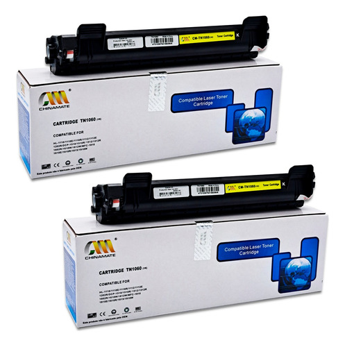 2x Toner Compatível P/ Brother Tn1060 Hl1202 Hl1210w Hl1210