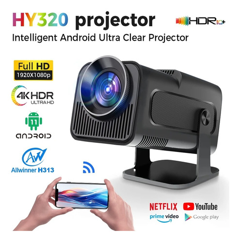 Projetor Hy320 Wifi 6 Ansi 390 4k Fhd 1080p Bt 5.0 Lacrado