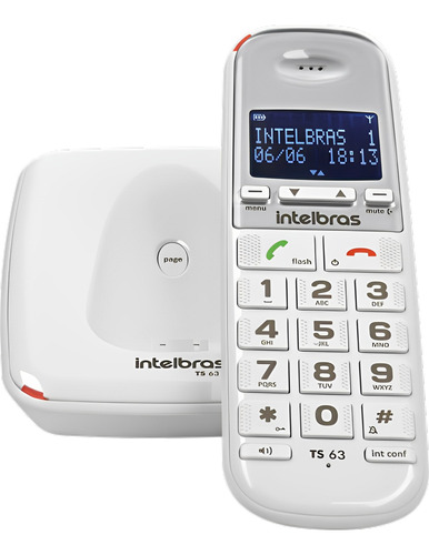 Telefone Sem Fio Intelbras Ts-63v  (branco) 