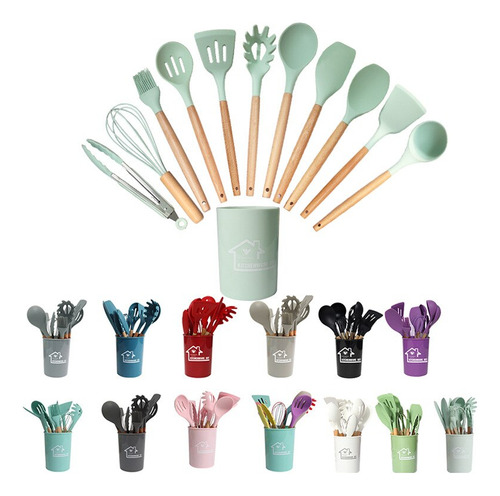 Utensílios De Cozinha, Silicone, Alça Resistente Ao Calor, M