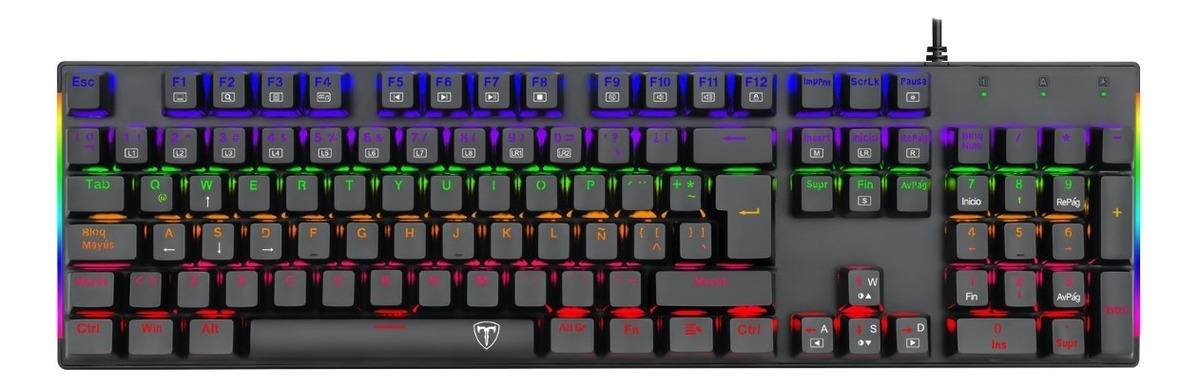 Teclado Gamer T-dagger T-tgk310-bl Naxos Rainbow Blue Switch