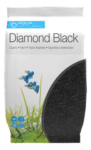 Aquanatural Diamond Black 10 Libras, Grava Y Sustrato Premiu