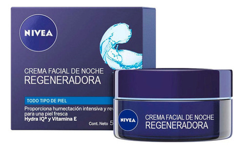 Crema Nivea Facial Regeneradora Noche Todo Tipo Piel 50 Ml