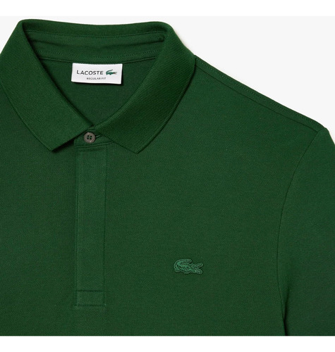 Camisa Lacoste Polo Regular Corta Casual Verde  Ph5522