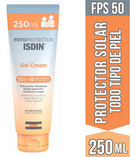 Bloqueador Solar Hidratante Isdin Fps 50 Gel Crema (250ml) 