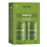 Argan Oil Inoar Set Brillo, Suavidad Y Vitalidad Y Hidratate