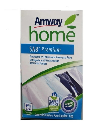 Sabão Em Pó Sa8 Premium Amway Home 1 Caixa 1 Kg Concentrado