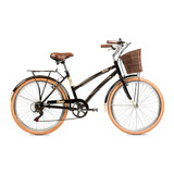 Bicicleta Olmo Amelie Plume Rapide 6 Vel. Aluminio Negra