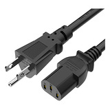 Monitor Power Cord Plug For Dell/hp/ion Block Rocker, 3...